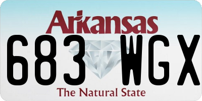 AR license plate 683WGX
