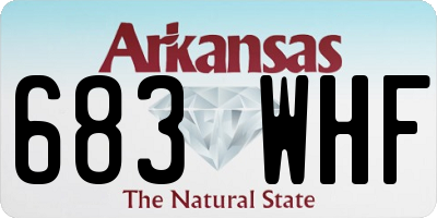 AR license plate 683WHF