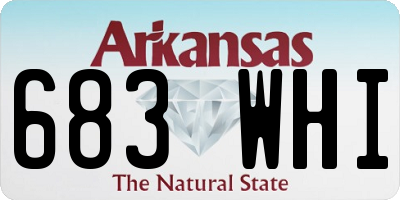 AR license plate 683WHI
