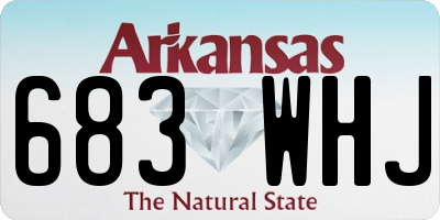 AR license plate 683WHJ