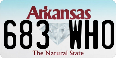 AR license plate 683WHO