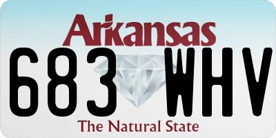 AR license plate 683WHV