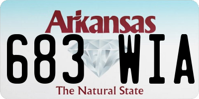 AR license plate 683WIA