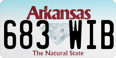 AR license plate 683WIB