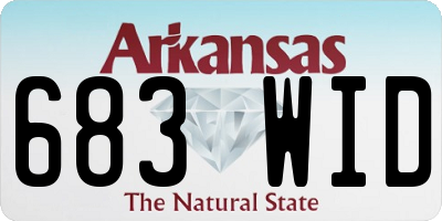 AR license plate 683WID