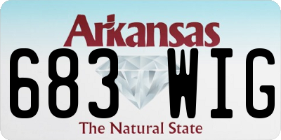 AR license plate 683WIG