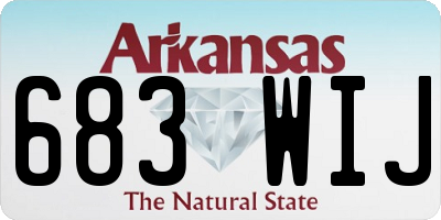 AR license plate 683WIJ