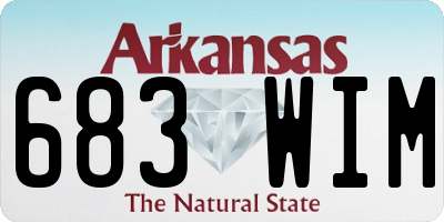 AR license plate 683WIM