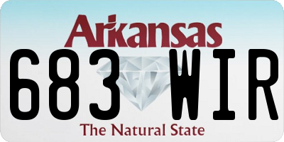 AR license plate 683WIR