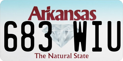 AR license plate 683WIU