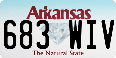 AR license plate 683WIV