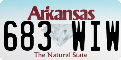 AR license plate 683WIW
