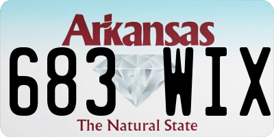 AR license plate 683WIX