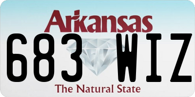 AR license plate 683WIZ