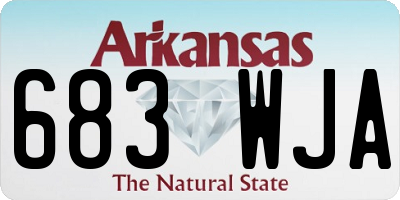 AR license plate 683WJA