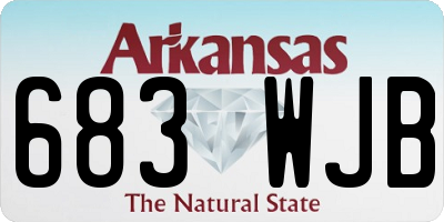 AR license plate 683WJB