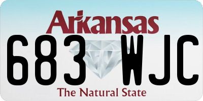 AR license plate 683WJC