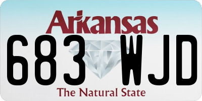 AR license plate 683WJD