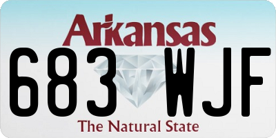AR license plate 683WJF