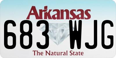 AR license plate 683WJG