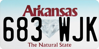AR license plate 683WJK
