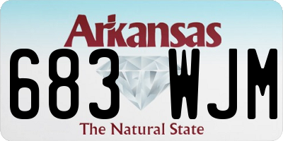 AR license plate 683WJM