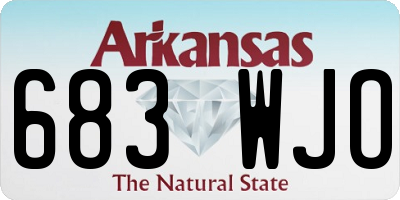 AR license plate 683WJO