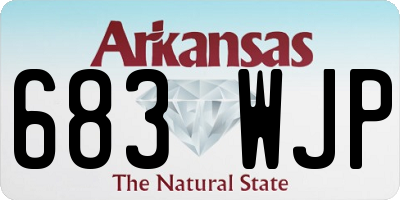 AR license plate 683WJP