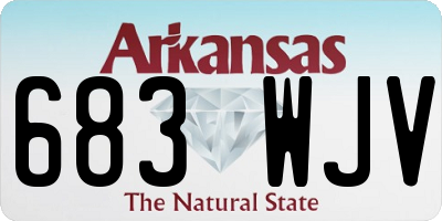 AR license plate 683WJV