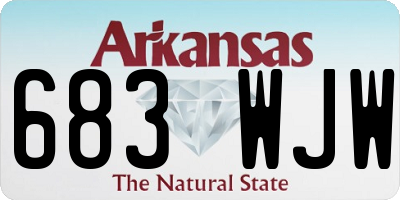 AR license plate 683WJW