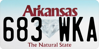 AR license plate 683WKA