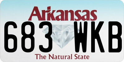 AR license plate 683WKB
