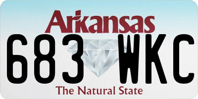 AR license plate 683WKC