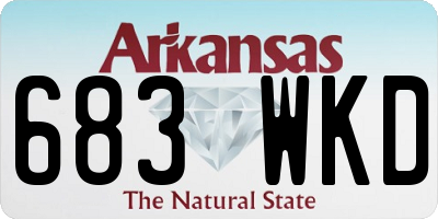 AR license plate 683WKD