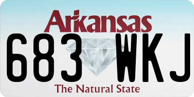 AR license plate 683WKJ
