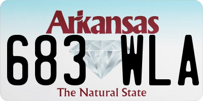 AR license plate 683WLA
