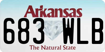 AR license plate 683WLB