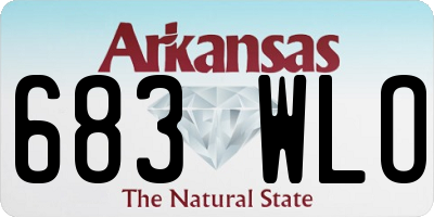 AR license plate 683WLO