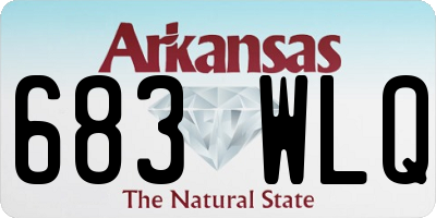 AR license plate 683WLQ