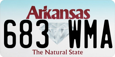 AR license plate 683WMA
