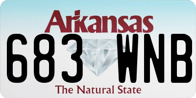 AR license plate 683WNB