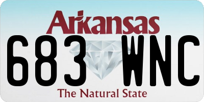AR license plate 683WNC