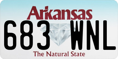 AR license plate 683WNL