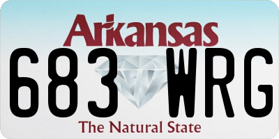 AR license plate 683WRG
