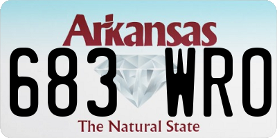 AR license plate 683WRO