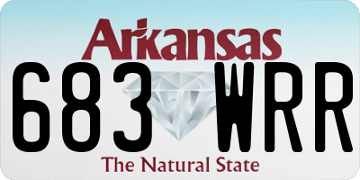 AR license plate 683WRR