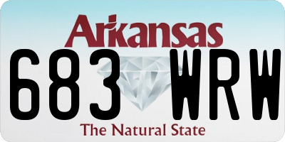 AR license plate 683WRW