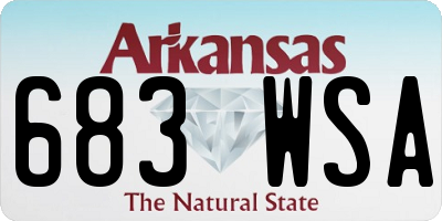 AR license plate 683WSA