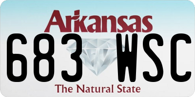 AR license plate 683WSC