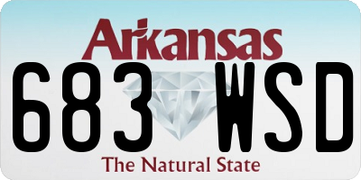 AR license plate 683WSD